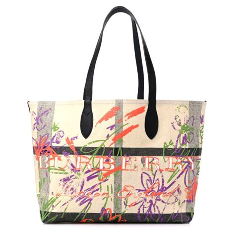 burberry doodle tote|BURBERRY Coated Canvas Medium Reversible Doodle Tote .